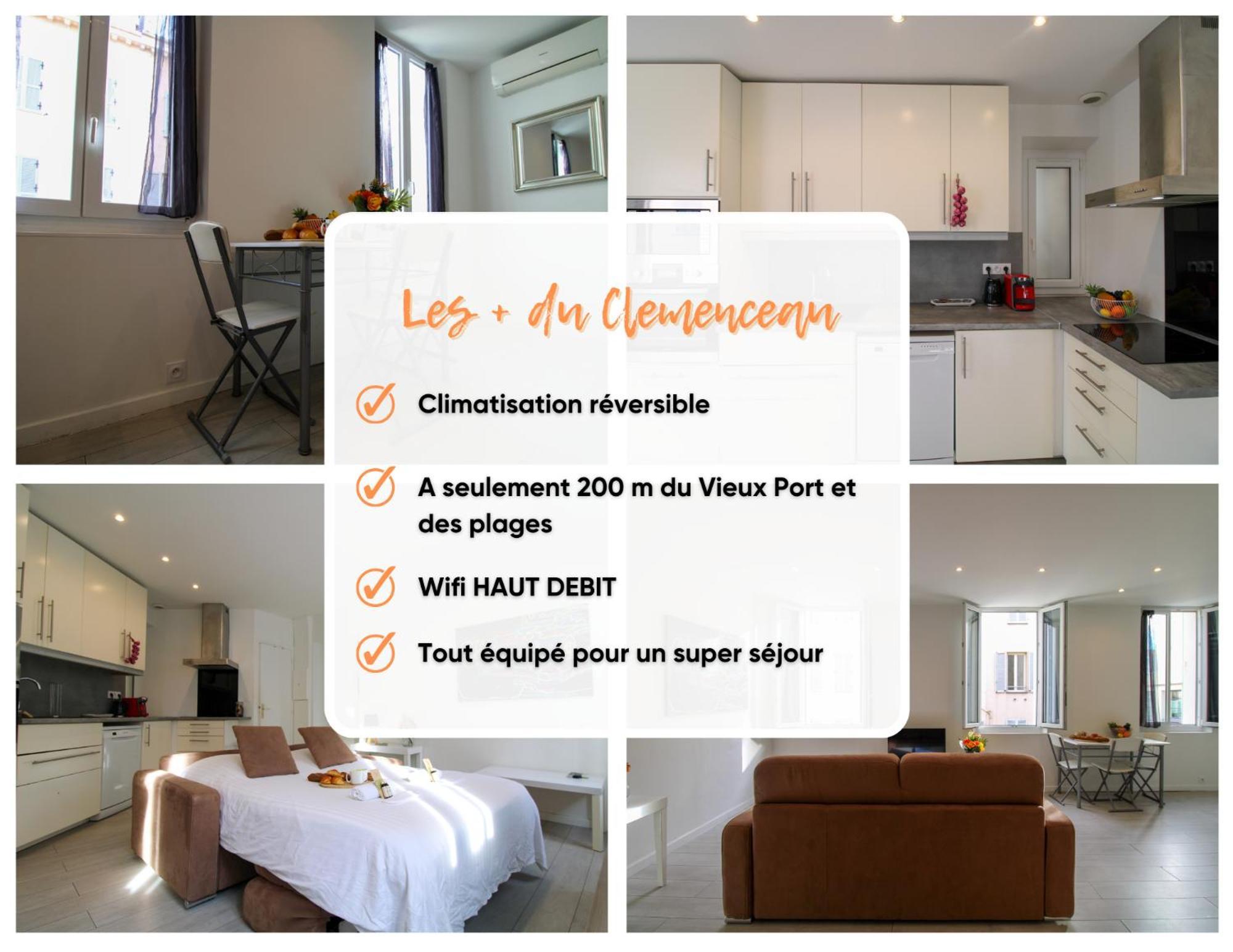 Le Clemenceau By Apirent #cosy #200m Des Plages #wifi Apartment